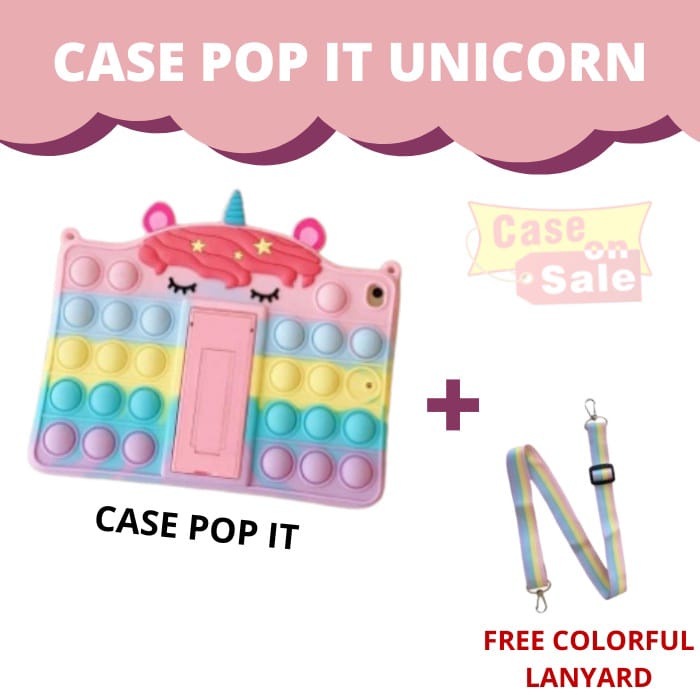 Case iPad Mini 6 | iPad 9.7 2018 | iPad Air 2/ 6/ Pro 9.7 | iPad 10.2021 Case POP IT Unicorn 3D Pop 