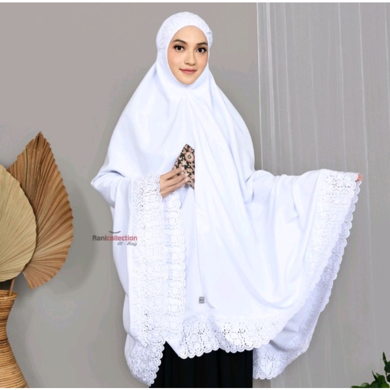 Jilbab Instant ll Bergo Saku Jumbo Haji Dan Umroh Katun Renda