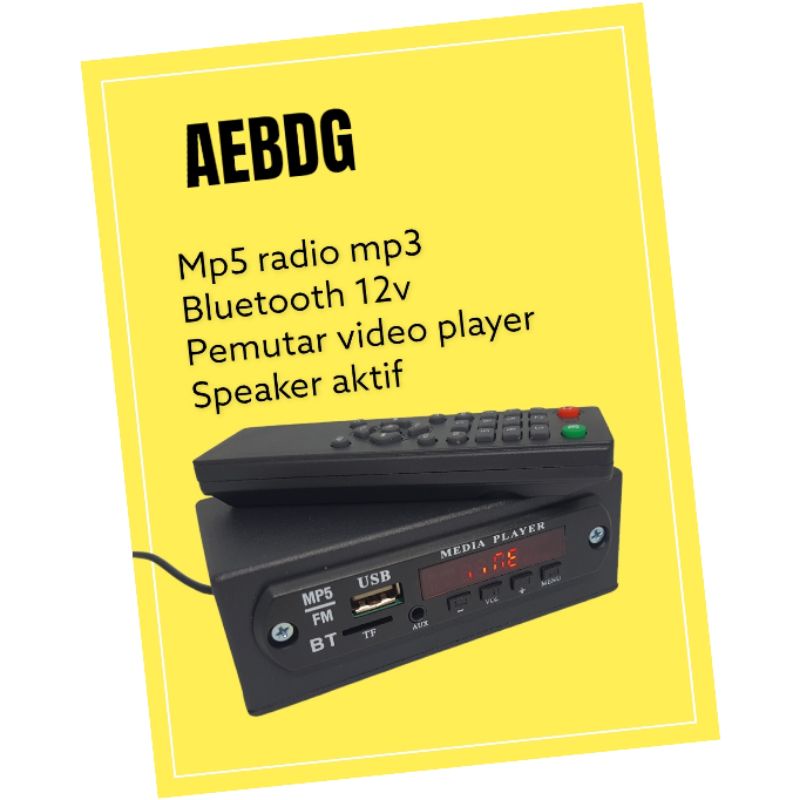 AEBDG Rakitan MP5 USB FM Radio Bluetooth / PEMUTAR VIDEO MP5 MP4 MP3 / Rakitan mp5 mp4 mp3 Video Pla