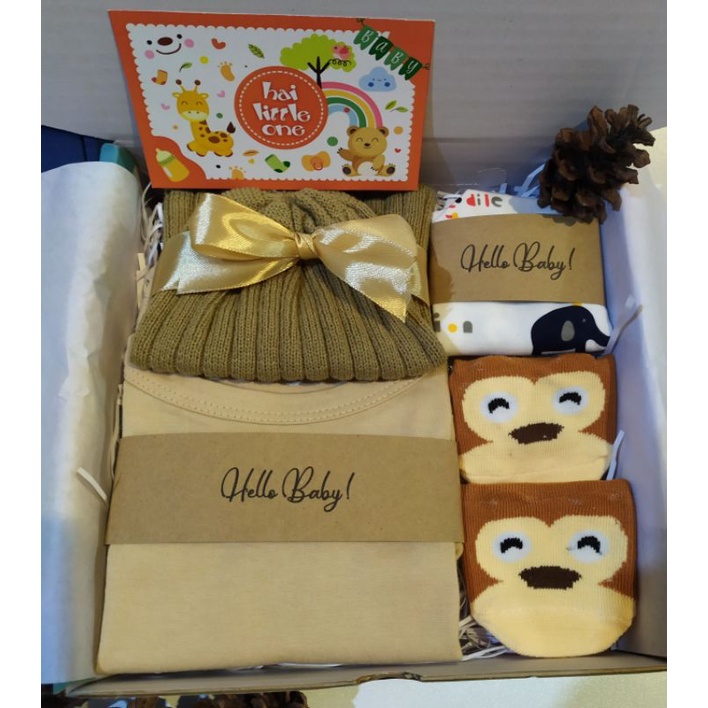 Hampers bayi/Kado lahiran bayi cowok/Baby gift/Jumper set brown series