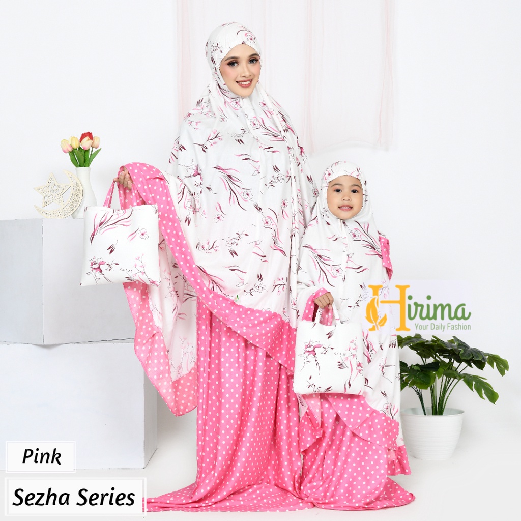 Mukena motif shabby | Mukena couple Ibu anak SD