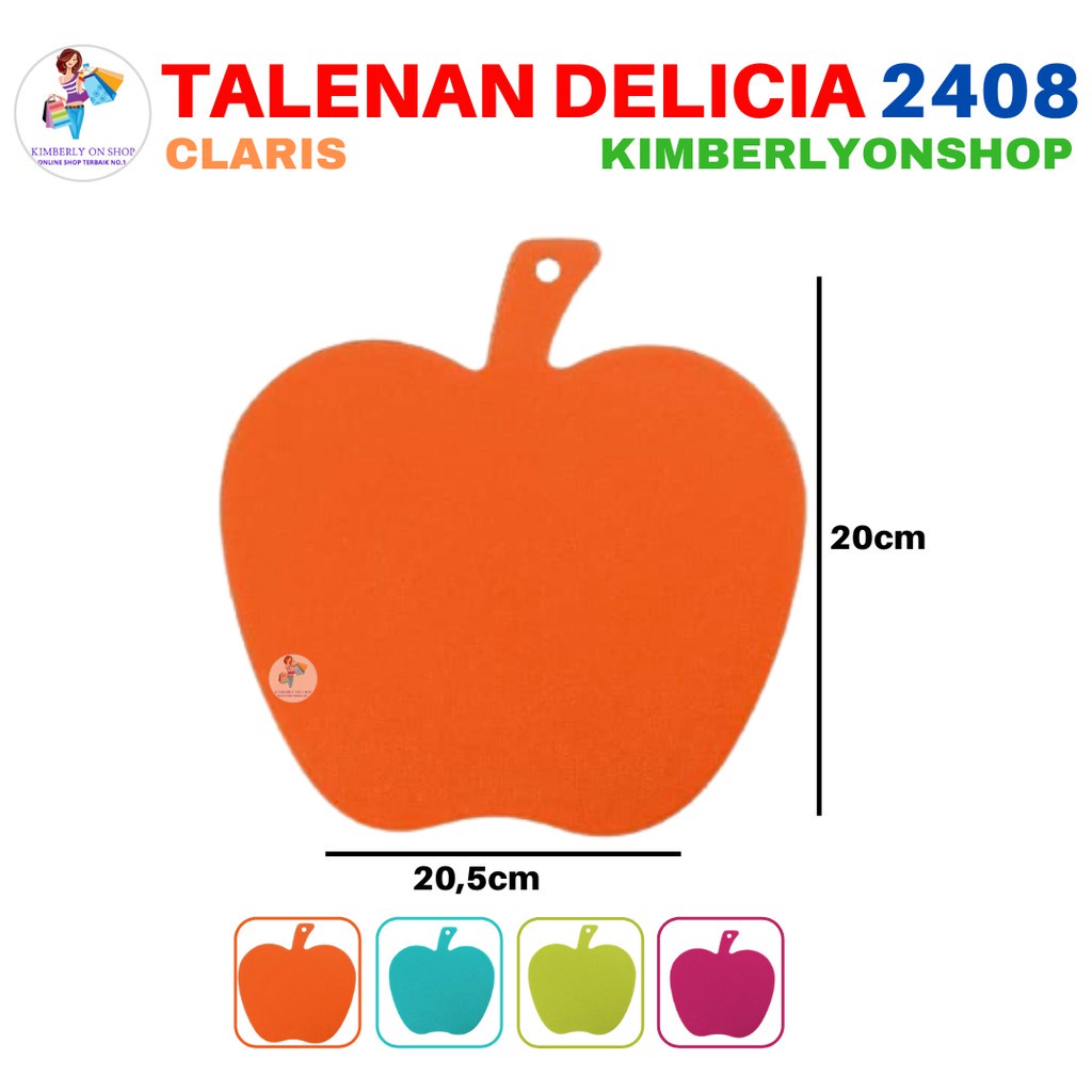 Talenan Plastik Anti Bacterial Apple Delica Cutting Board 2408 Claris
