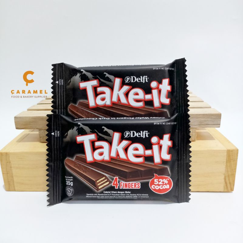 

Delfi Take it 4 Finger Dark 35g- Wafer Chocolate Delfi- Wafer Coklat Delfi