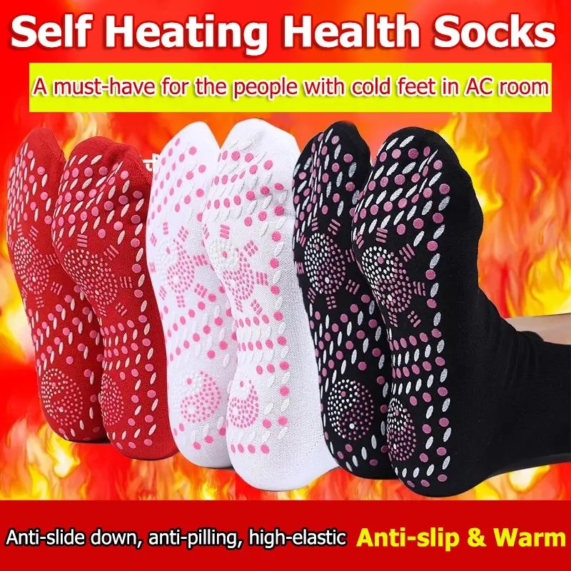 EMS Kaus Kaki Pijat Jepang 6D Original Self Heating Heal Sock Kaos kaki winter