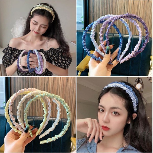 Bando Scrunchie Korea / Bando Kerut Kain Bandana Mini