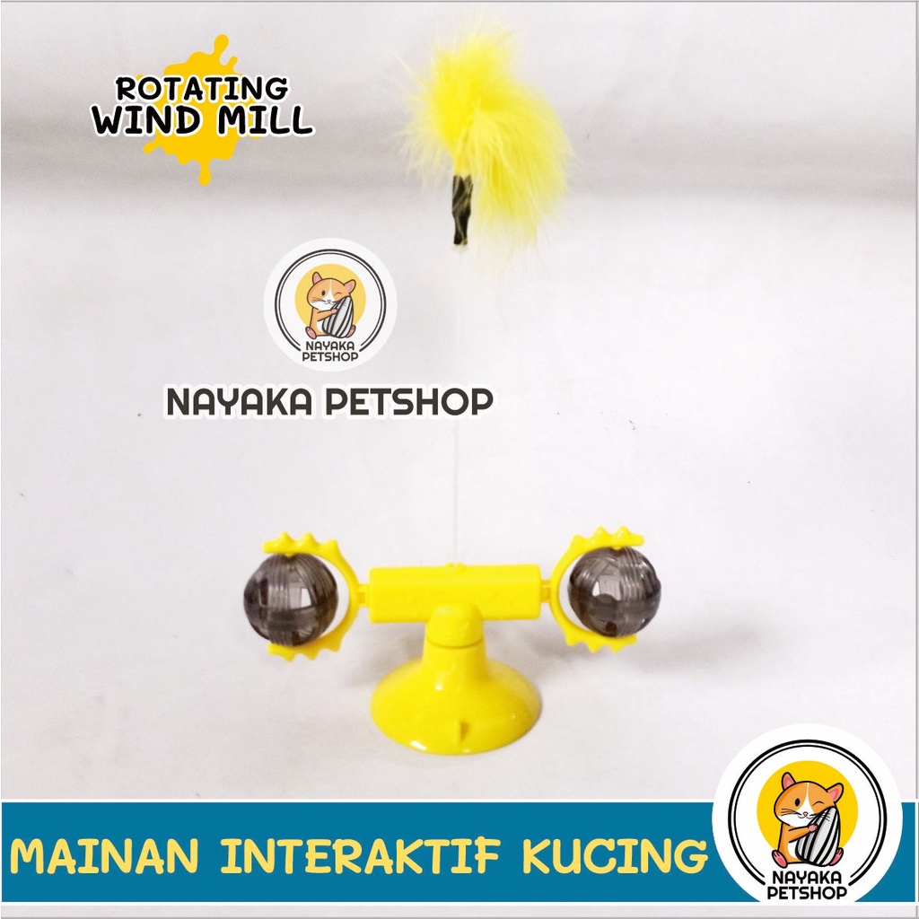 Mainan Kucing Catnip Kincir Angin Putar Bola Rotating Windmill Cat Toy Kitten