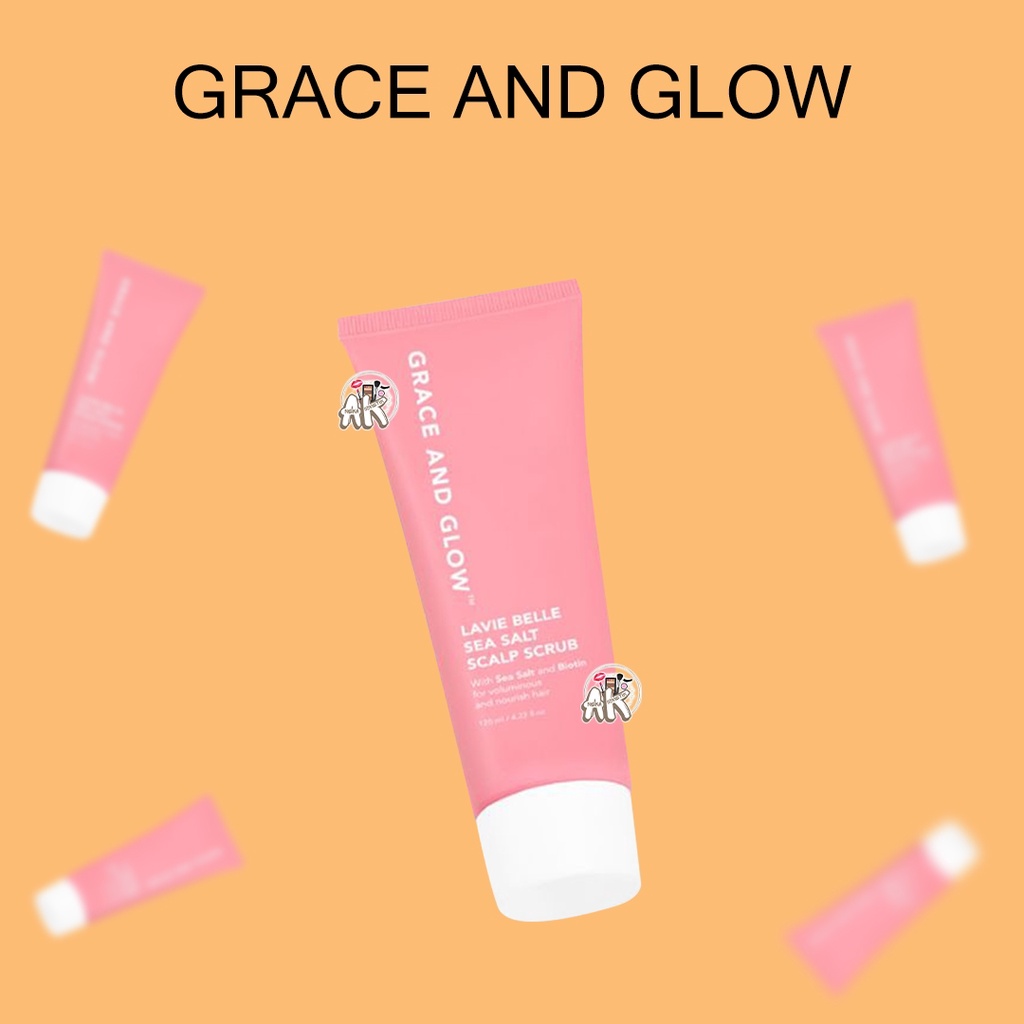 Grace and Glow Lavie Belle Sea Salt Hair Scalp Scrub | Hair Scrub | 120 ML