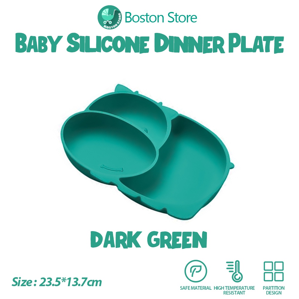 Bostonstore Piring Silikon Bayi / Piring Makan Bayi Perlengkapan Bayi Tempat Makan Bayi Anti Slip / Tempat makan  baby silikon plate bisa tempel / Piring Silikon / Piring Silikon Bayi Anti Slip / Piring Silikon Bayi / Piring Silikon Anak