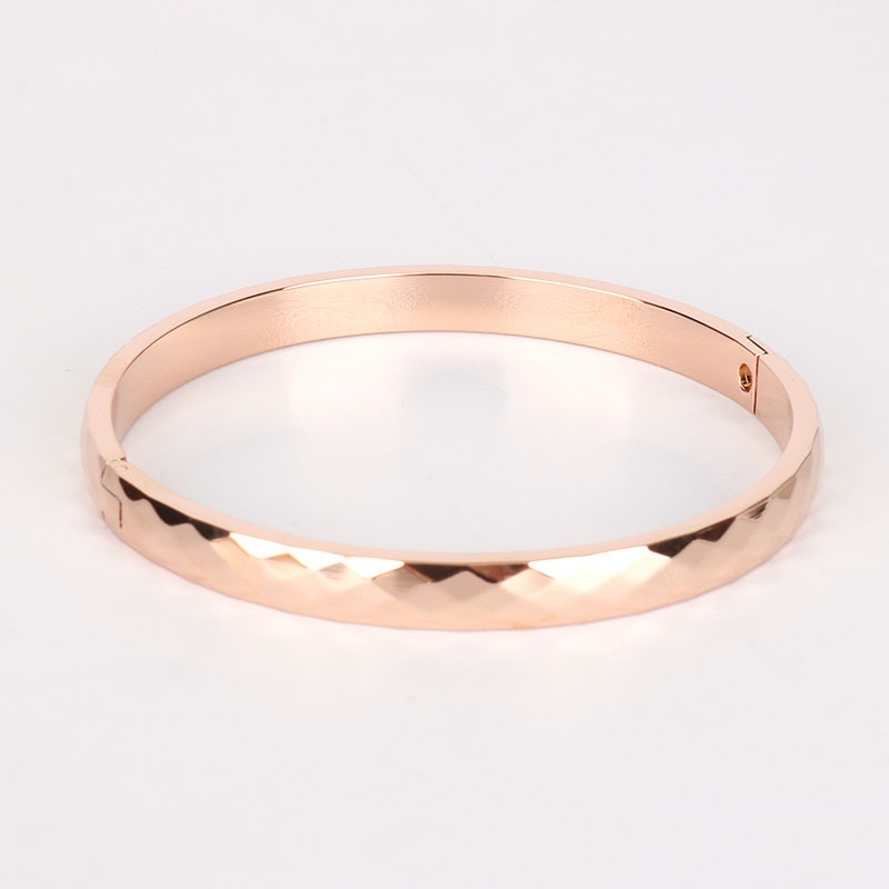 Bangle bulat diameter 55mm Bulat Titanium Korea Style Wanita Anti Karat