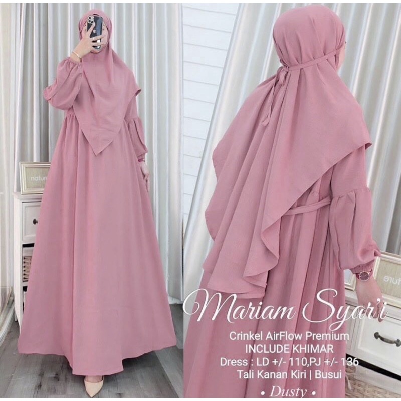 gamis terbaru mariam set syari  gamis polos  mewah gamis ity crepe gamis  baju gamis terbaru gamis s