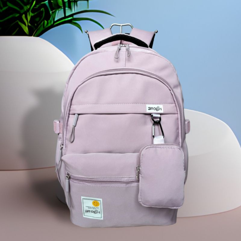 Tas ransel backpack sekolah anak perempuan alto silver girl free rain cover