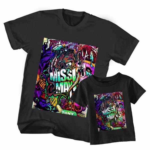 Kaos Miss May I Band Metal Tshirt Couple Dewasa & Anak 1 S/D 12 Tahun