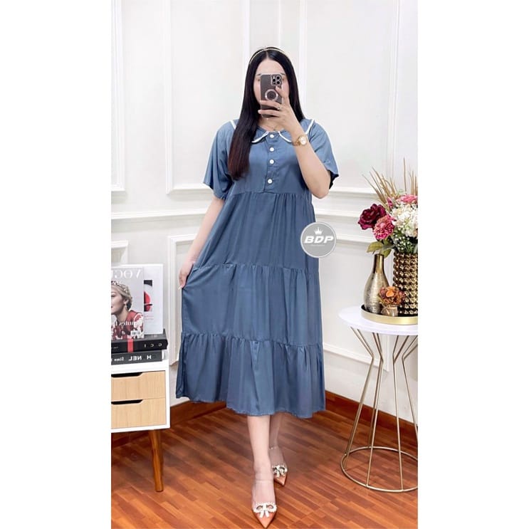 Daster wanita rayon busui kancing depan - Daster arab susun - Daster arab polos - Daster kekinian - 