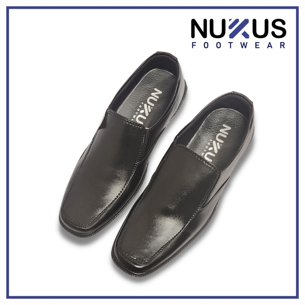 Nukus Sepatu Formal Pantofel Pria Hitam Murah - B02 MT