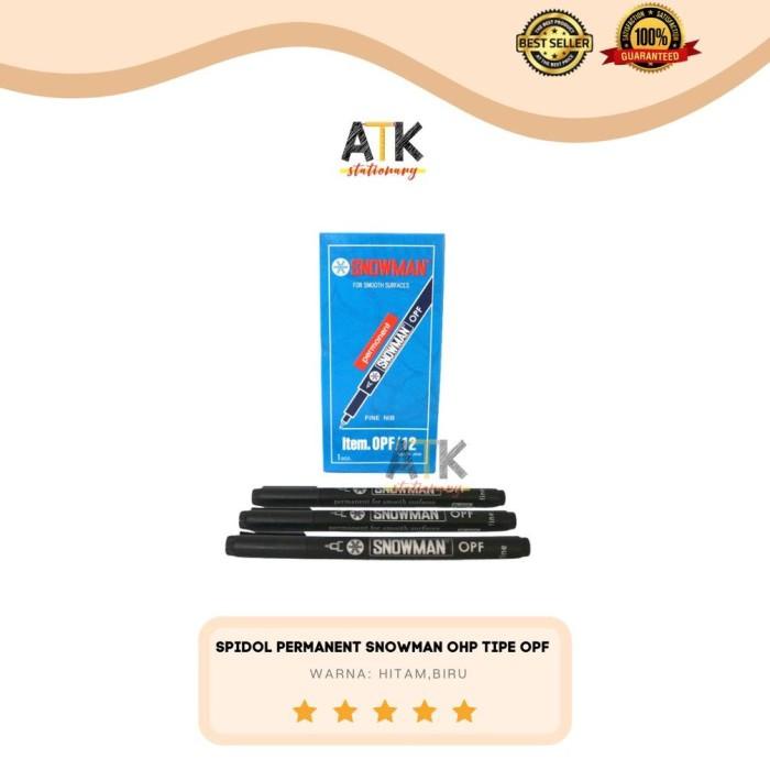 

Spidol Permanent Snowman OHP Tipe OPF atk
