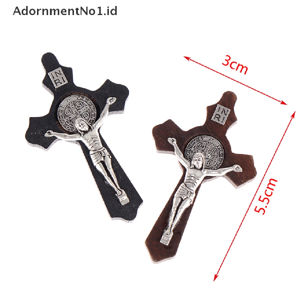 [AdornmentNo1] Salib Yesus Cristo Salib Kayu Kristen DIY Kalung Perhiasan Salib Ornamen [ID]