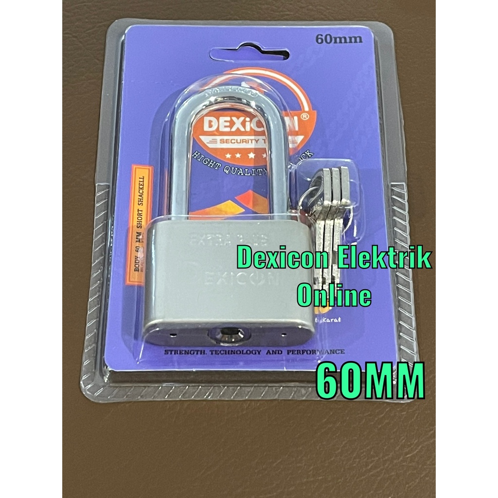 Gembok Merk Dexicon / LONG /Gembok Anti maling / Padlock /Gembok Stainless anti karat/gembok anti cut/Jual gembok murah/grosir gembok