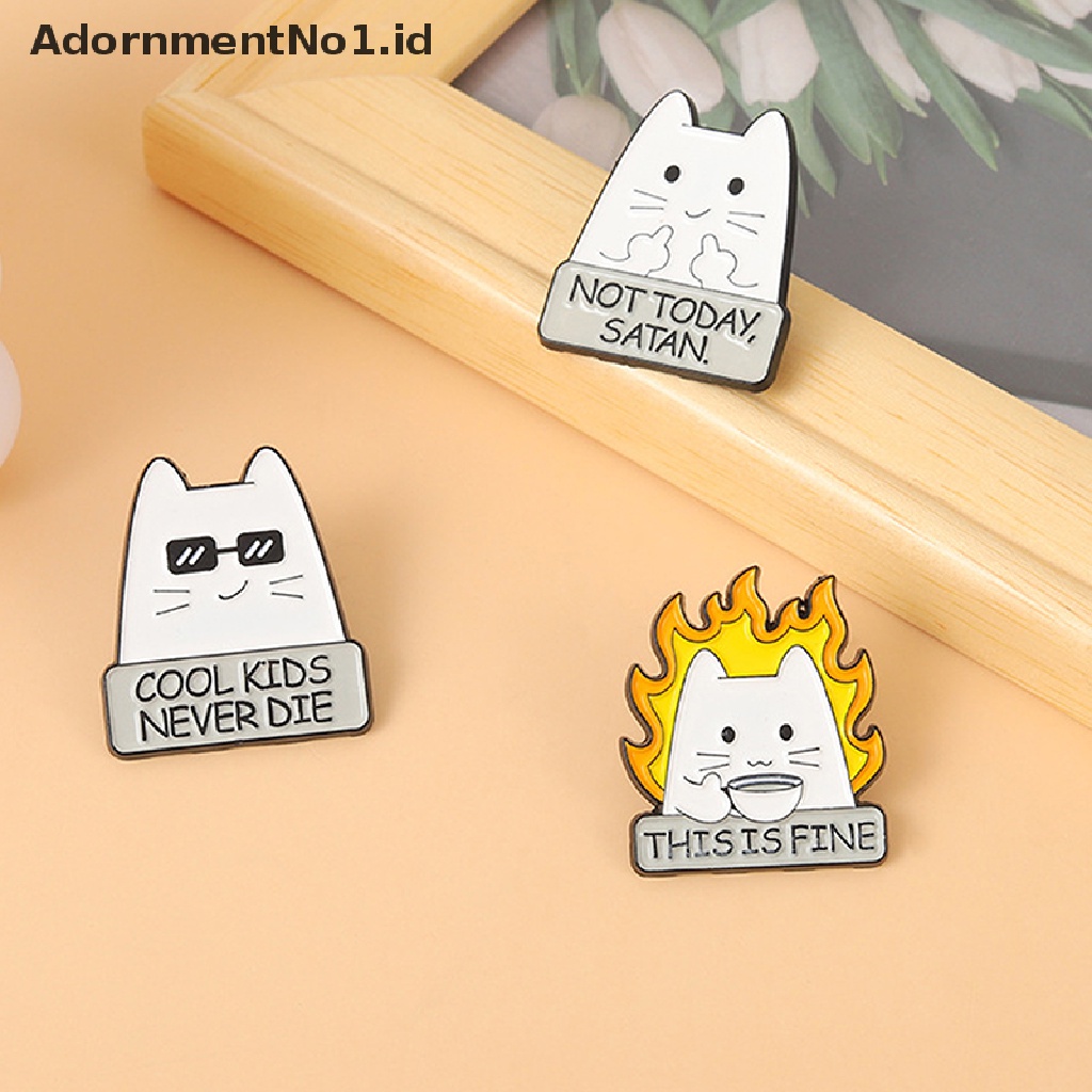 [AdornmentNo1] Headset Keyboard Kartun Kucing Mouse Oil Drop Lapel Bros Badge Pin Denim Hadiah [ID]