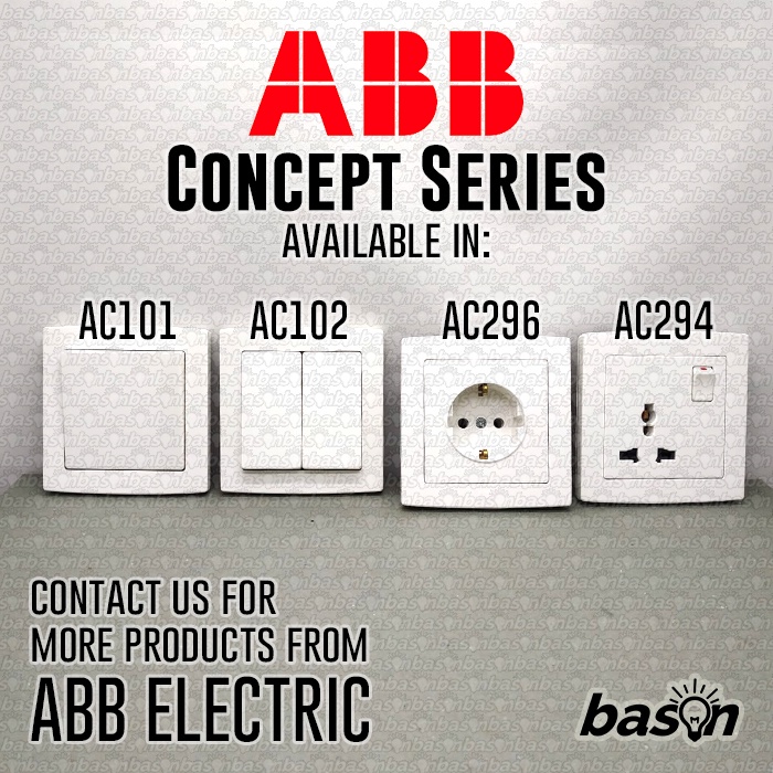 ABB AC294 CONCEPT Universal Socket Outlet 13A - Stop Kontak 3 Pin