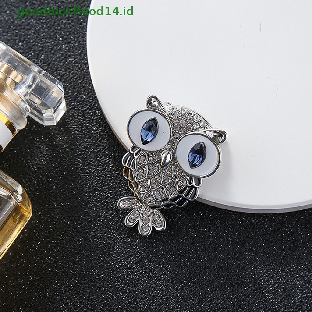 [GOOGFOUR] Fashion Burung Hantu Halus Bros Korea Alloy Berlian Imitasi Hewan Bros Pin Perhiasan [TOP]