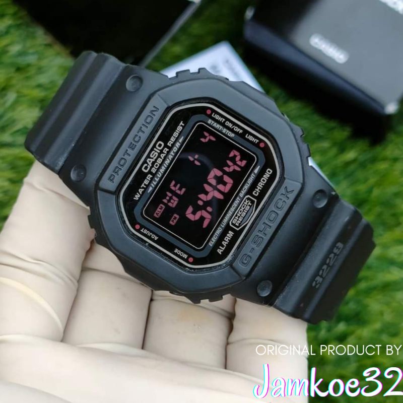 Jam Tangan Arloji G-Shock Tipe DW-5600-MS Hitam Remaja Cowok Pria Analog Original Ori Strap Rantai M