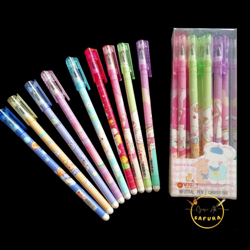 

pulpen gel bisa di hapus fancy 1pcs hitam alat tulis eceran