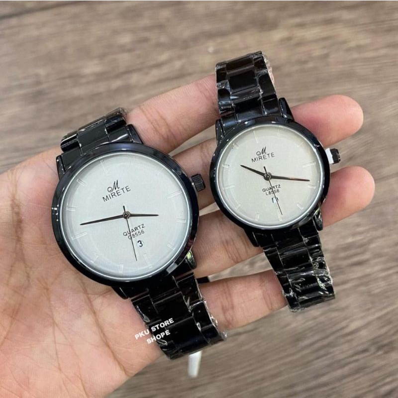 Terlaris (BISA COD) Jam Tangan Couple Mirete Original Fitur Tanggal Aktif Waterresist // Jam Tangan Pria/Wanita Tali Rantai Anti Air // Jam Tangan Couple Kasual Analog Quart Kekinian Dan Terlaris // Jam Tangan Couple Murah Dan Simple