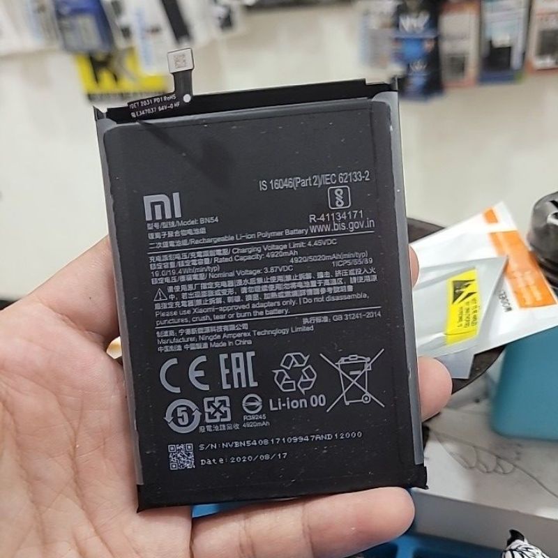 baterai bn54 original cabutan second redmi 9 note 10 pro note 9 10x 9 pro max