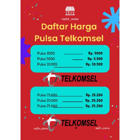 PULSA REGULER TELKOMSEL MURAH 3K 5K 10K SAMPAI 100K