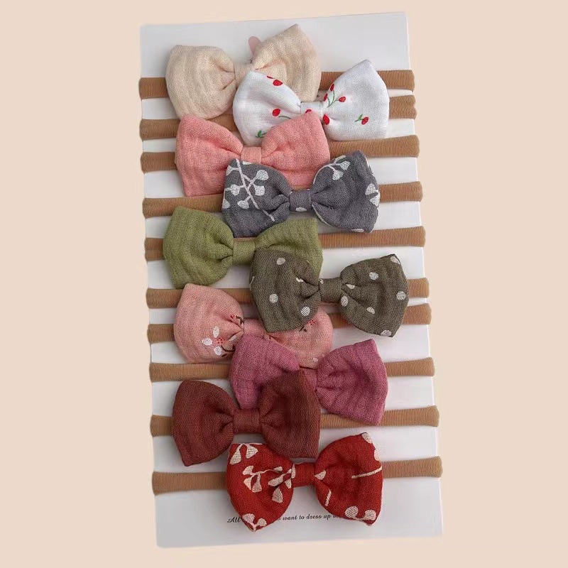 SEAMLESS POLKA DOT BOW SOFT NON-TRACE MOTIF POLKADOT FLORAL PATTERN PREMIUM BABY TODDLER SMALL RIBBON CUTE HEADBAND HAIRBAND BENDO BANDO BANDANA PITA ANAK BALITA BAYI COTTON NYLON LINEN LACE AKSESORIS RAMBUT WARNA SOLID POLOS PASTEL LEMBUT KOREA KOREAN
