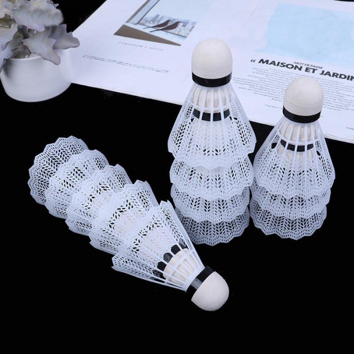 Shuttlecock Shuttlecock Sintetis Plastik 6 Pcs Kok Bulutangkis Badminton