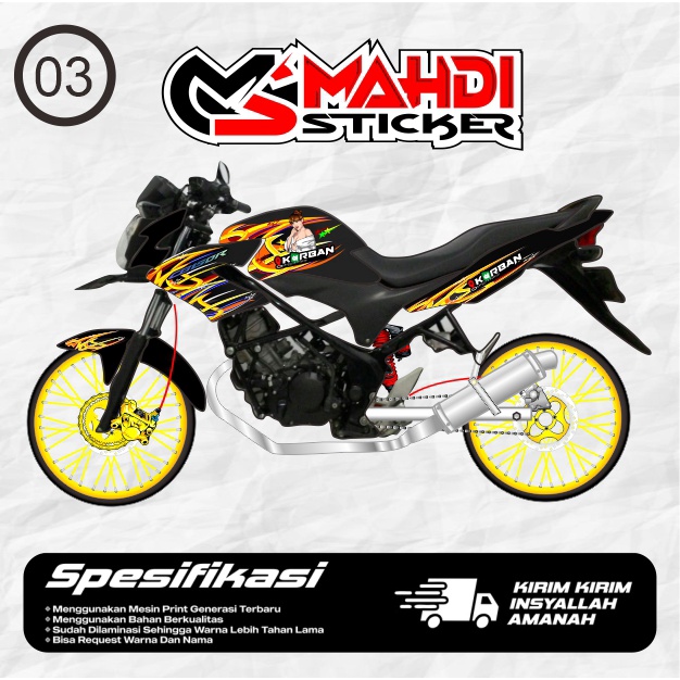 Striping Variasi CB150R Old 2013 Sticker Custom Cb150R MurahSticker Striping Variasi CB 150 R OLD/Pe