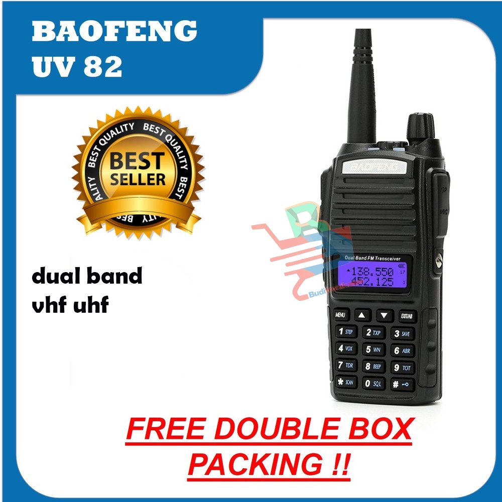 Baofeng UV-82 HT Dual band Dua Display Ori Baru Garansi 5 Watt UV82