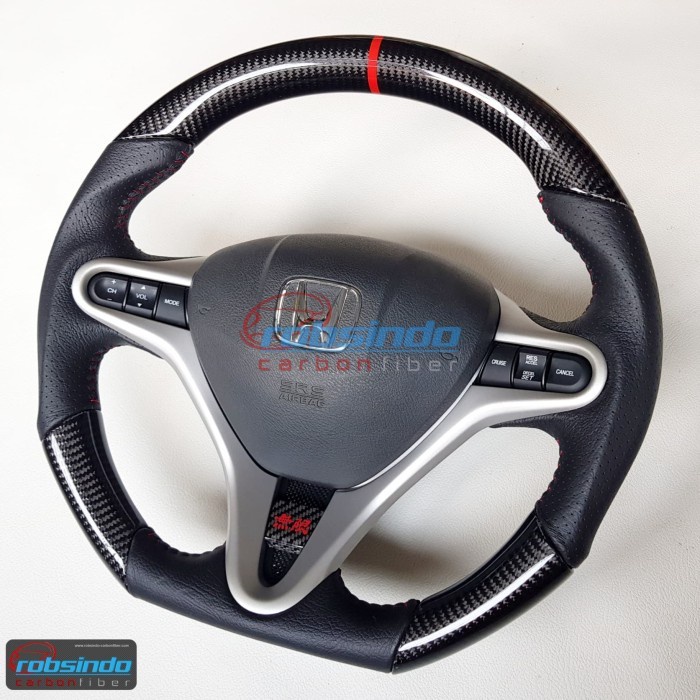Stir/setir/steering wheel honda jazz/city/civicFD/fb/freed carbon