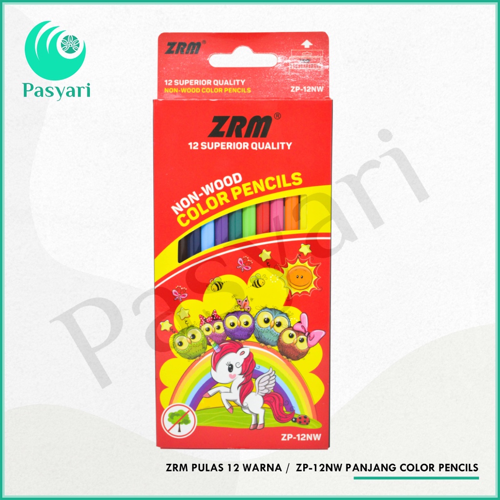 

ZRM Pulas 12 Warna / ZP-12NW NON WOOD /Panjang Color Pencils