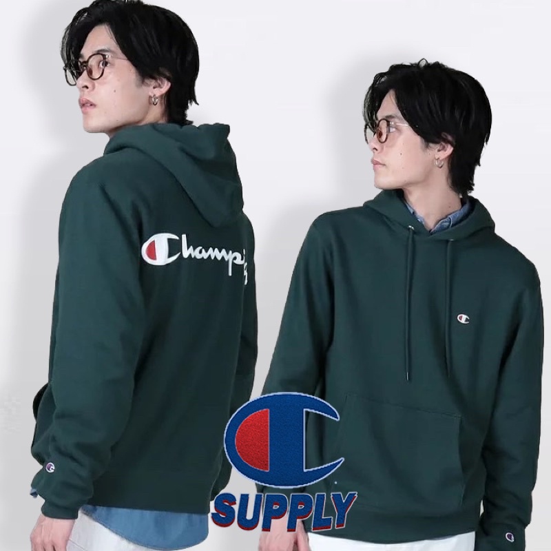 HOODIE CHAMPION ORIGINAL BASIC LOGO C BACK SCRIPT JAPAN MARKET (C8-S101R)