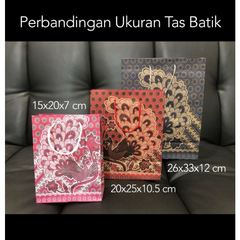 12PCS Paper Bag Batik / Tas Batik / Paper Bag Hajatan / Tas Kertas / Harga Per Lusin