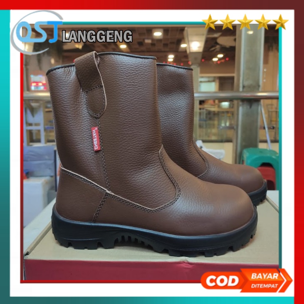 Sepatu Safety Cheetah 7288 C Coklat / Safety Shoes Cheetah 7288 C Brown Original