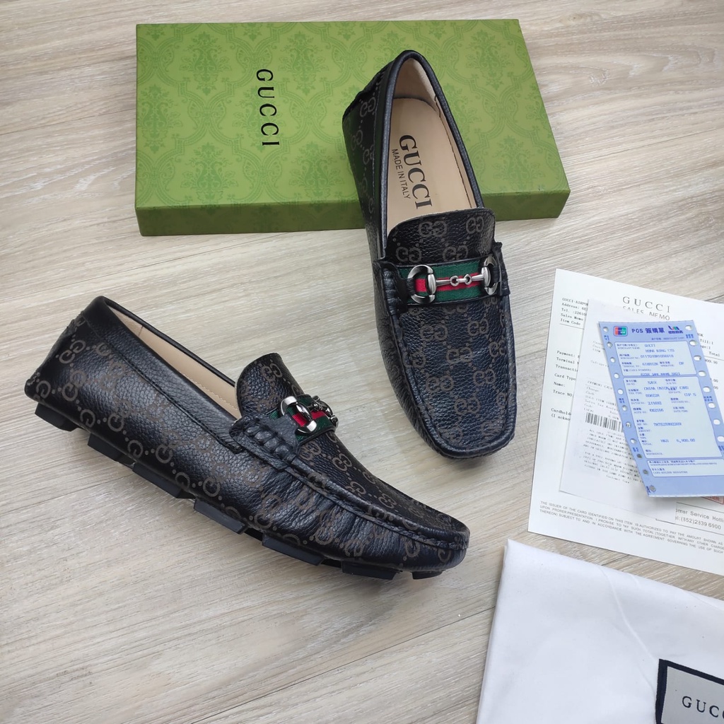 SEPATU LOAFER PRIA IMPORT KULIT ASLI GUCCI