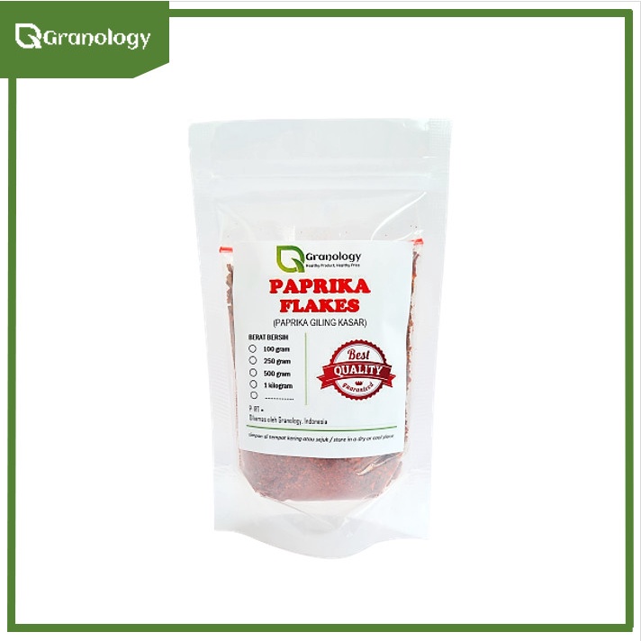 Paprika Kering Giling Kasar / Paprika Flakes (100 gram) by Granology