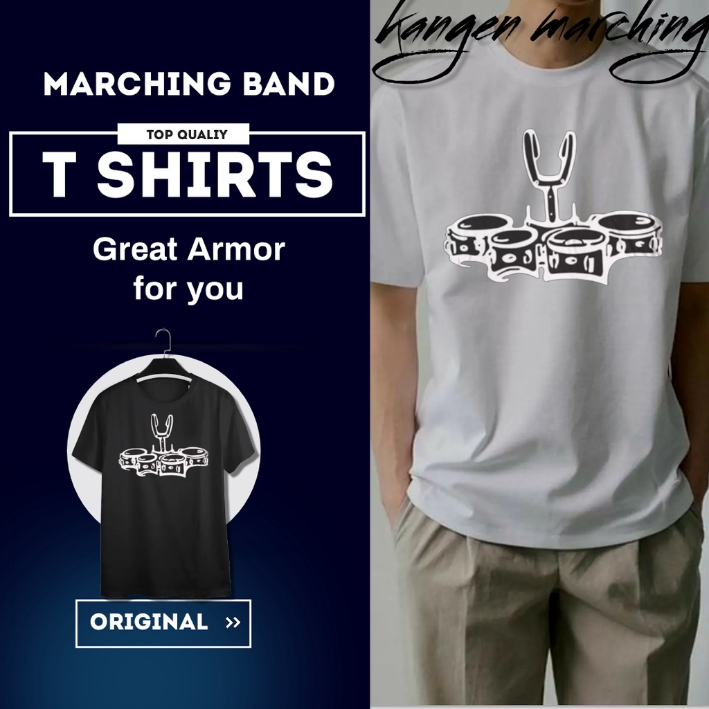 Pakaian Kaos Atasan Dewasa Latihan Marching Drum Band Drum Corps Original Premium Cotton Combed 30s 