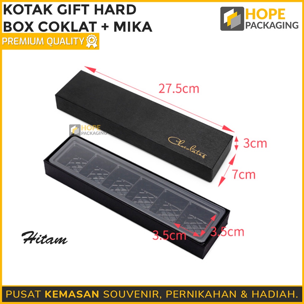 Kotak Dus Kue Kering 27.5x7x3cm /  Kotak Gift Hard Box Coklat + mika / paperbox packing souvenir serbaguna