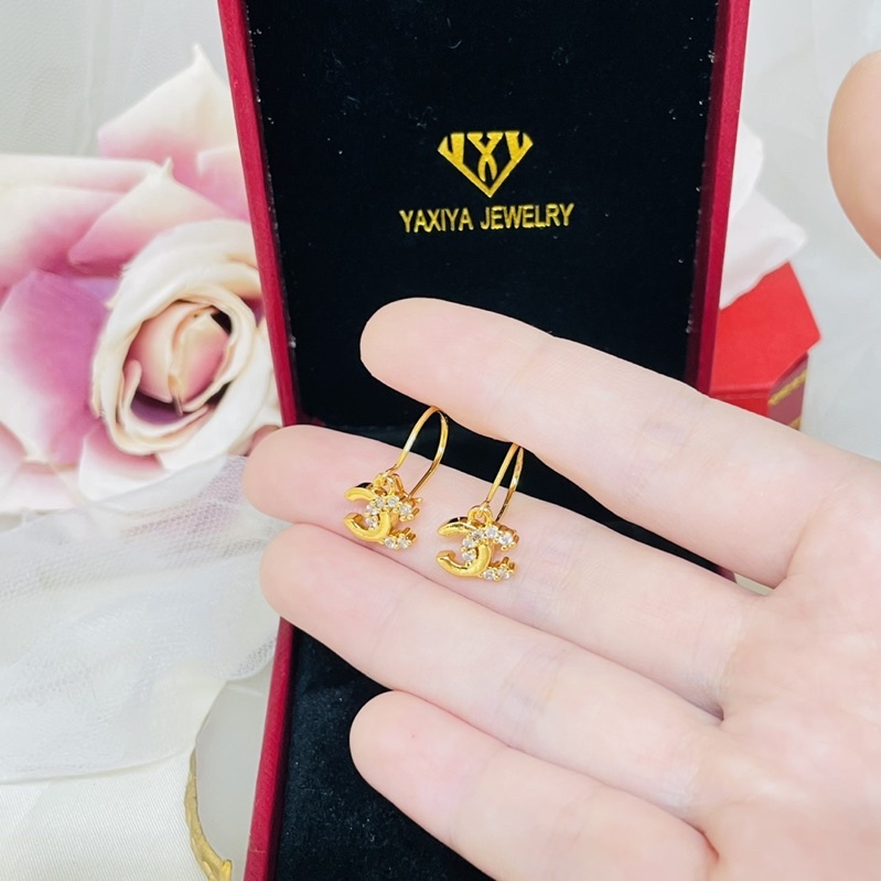 Anting canel permata emas Yaxiya