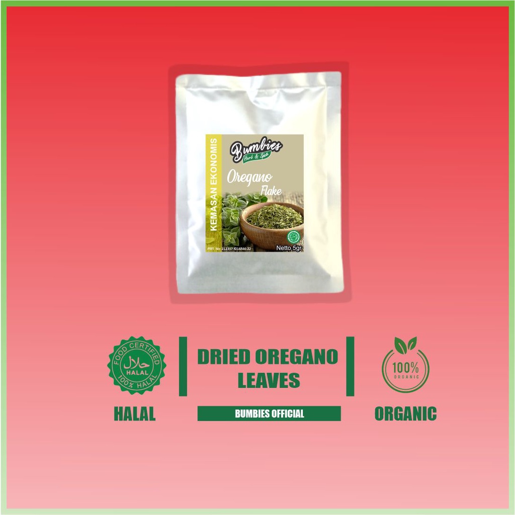 

Daun Oregano 5gram EKONOMIS Bumbies Product | Dried Oregano | Oregano Leaves | Topping Pizza Mie Spagheti