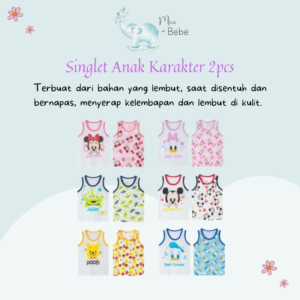 Singlet Karakter  anak