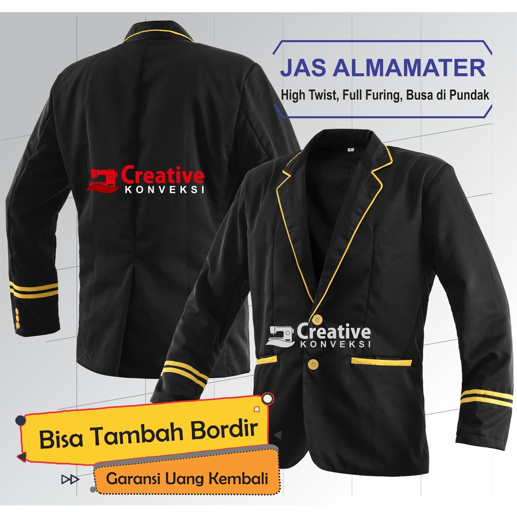 (BISA COD) JAS blazer sekolah Hitam lis kuning SLIMFIT PRIA TERBARU LIS gold / jas almamater pondok JAS KERJA WISUDA PERNIKAHAN JAS FORMAL MODEL SLIMFIT / Jas Pria, Jas Hitam Slimfit, Jas Nikah, Jas Pondok. / JAS ALMAMATER / JAS hitam lis / blazervariasi