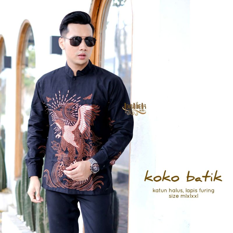 kemeja koko batik lapis furing koko trendy