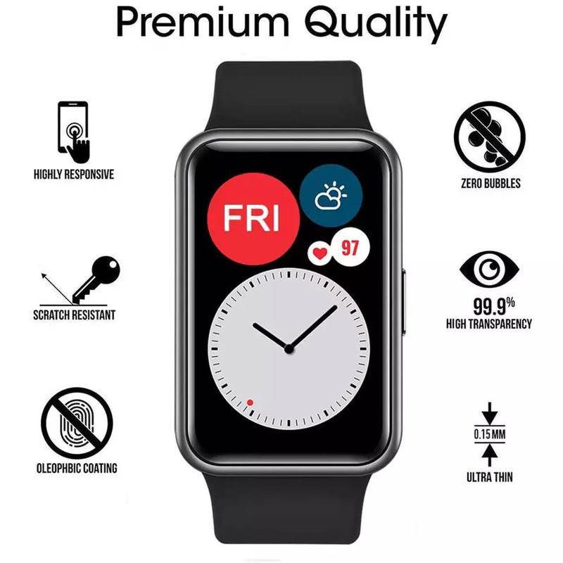 Pelindung Soft Glass Untuk Huawei Band7 6 4 3 Pro Smartwatch Full Cover Pelindung Layar Film Untuk Huawei Band7 Band 6Pro 4Pro 3Pro Strap