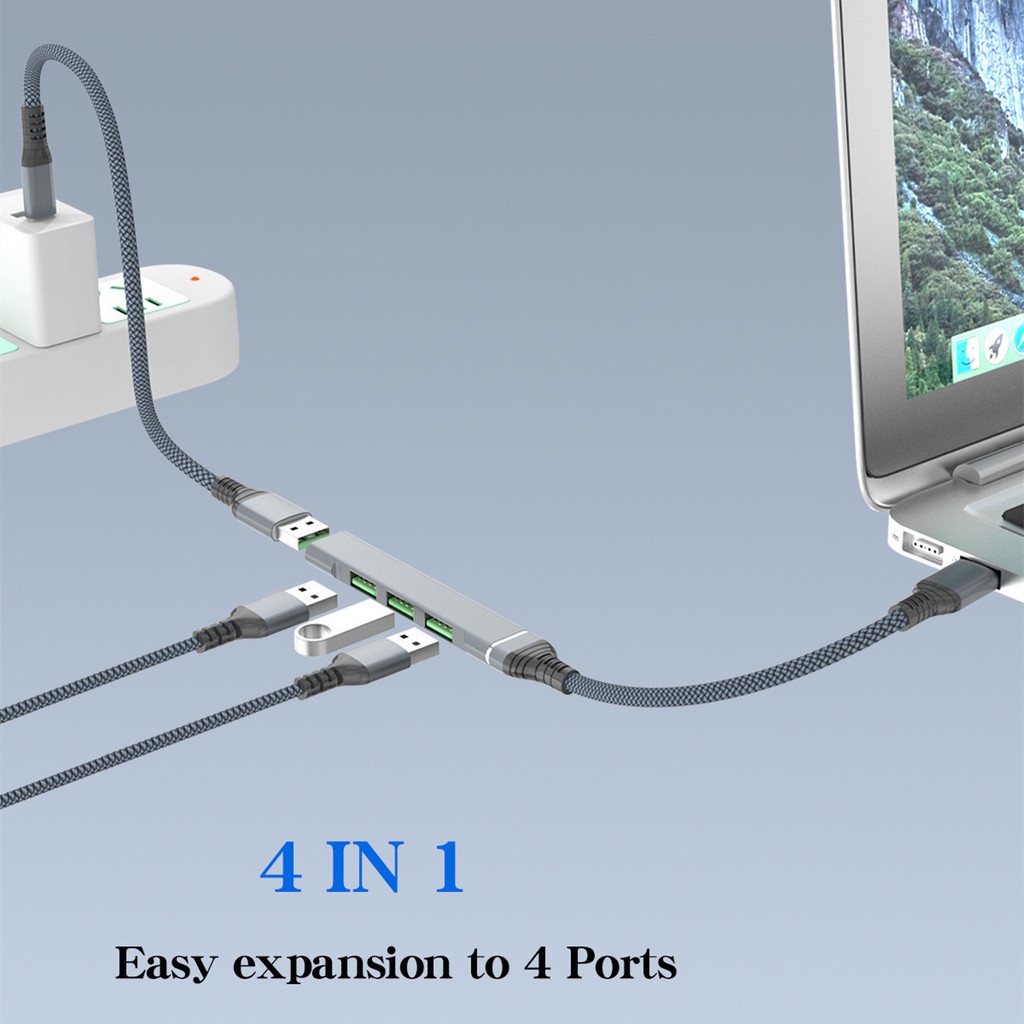 4-in-1 USB 3.0 Dock Laptop Converter USB 3.0 Baru Konverter 4-In-1kabel USB 3.0 HUB Extension