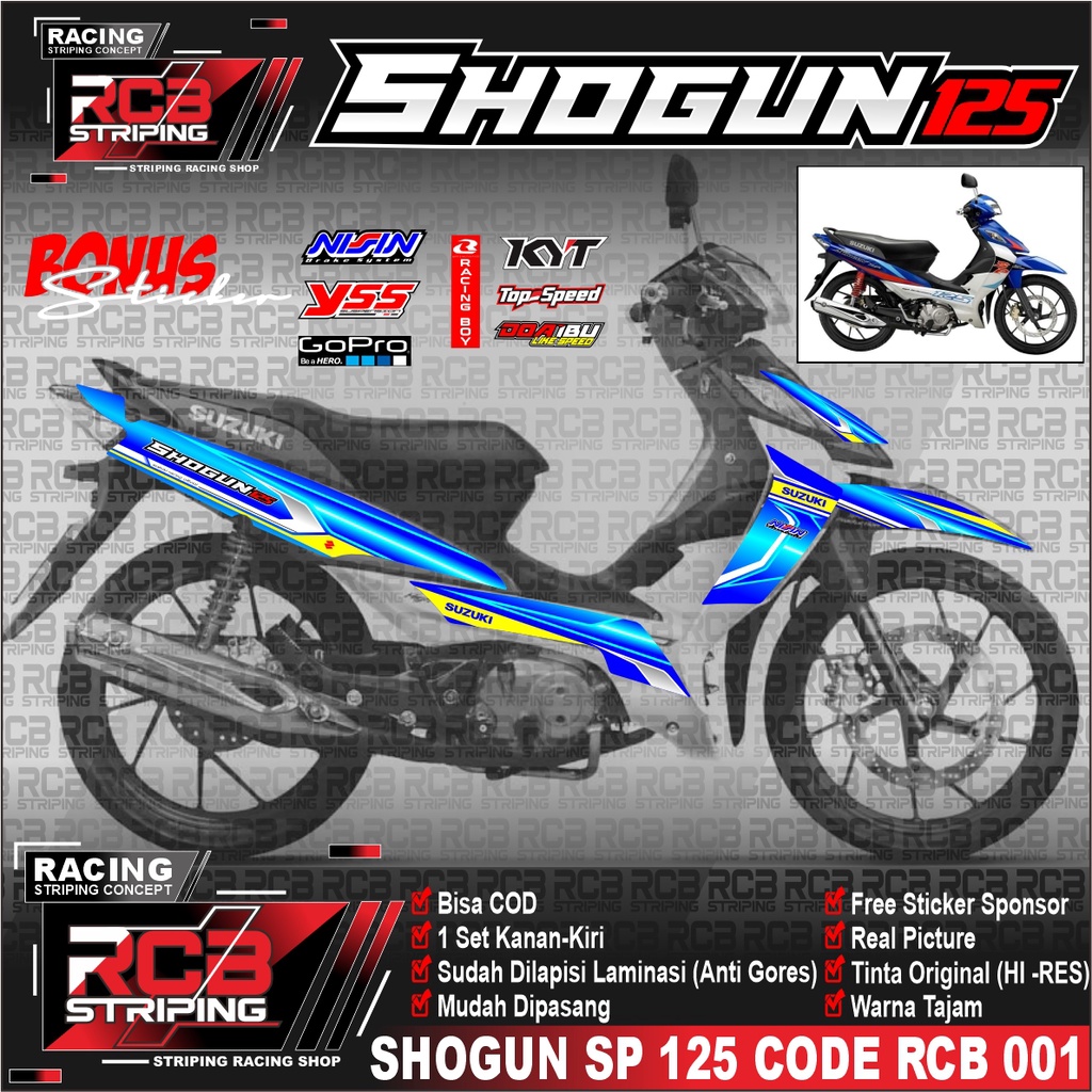 Sticker Striping Variasi Suzuki Shogun SP 125 Robot - Stiker Striping Motor Shogun SP 125. RCB 001